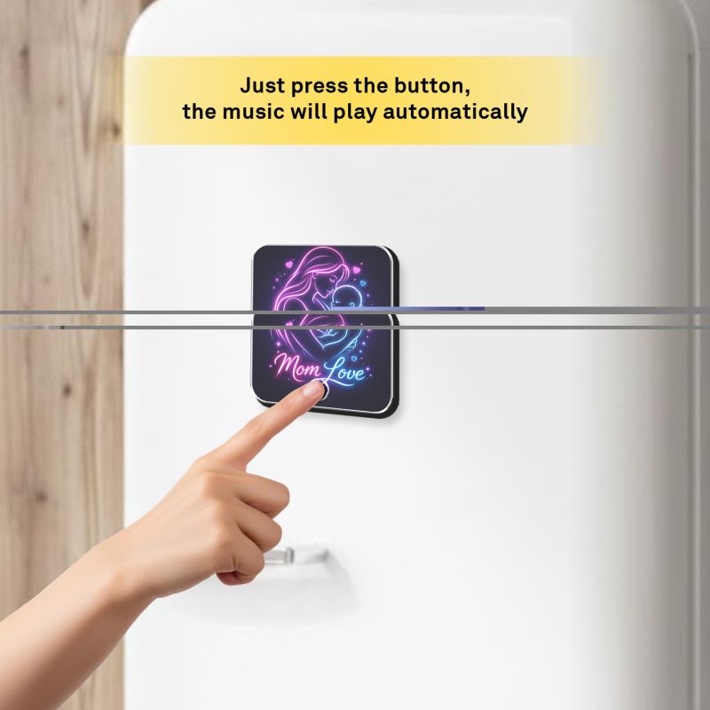 Mom Love Personalized Musical Fridge Magnet  Rechargeable  Gift for Mom